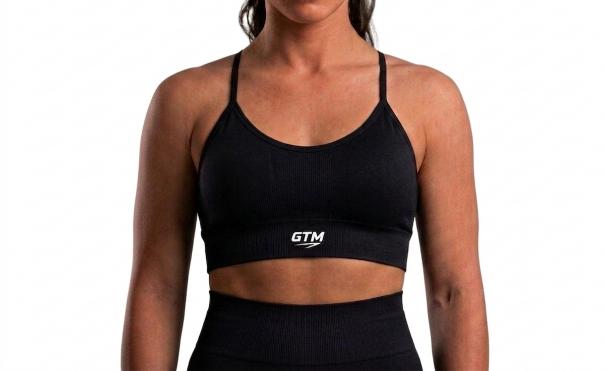 TOP CORTO NEGRO GTM BLANCO