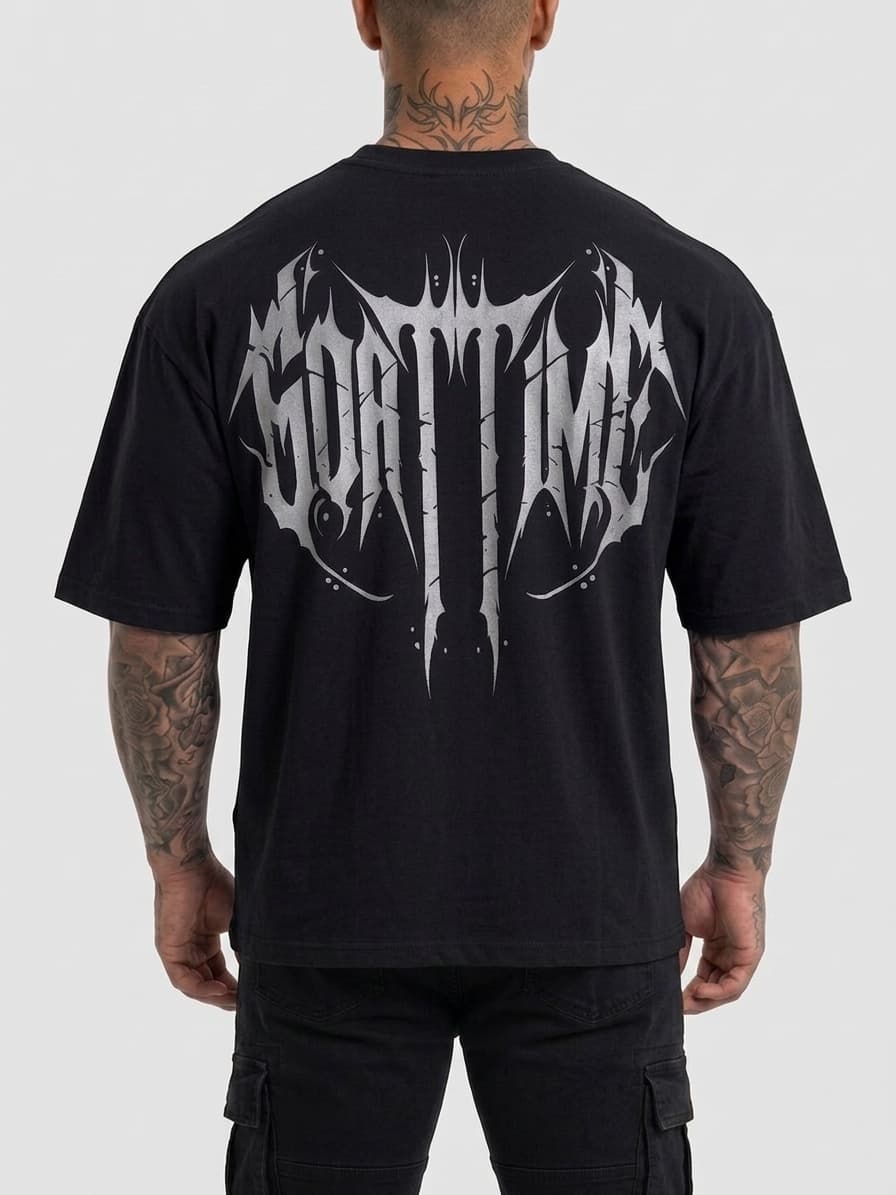 THE ULTÍMATE PUMP COVER- CAMISETA OVERSIZE NEGRO